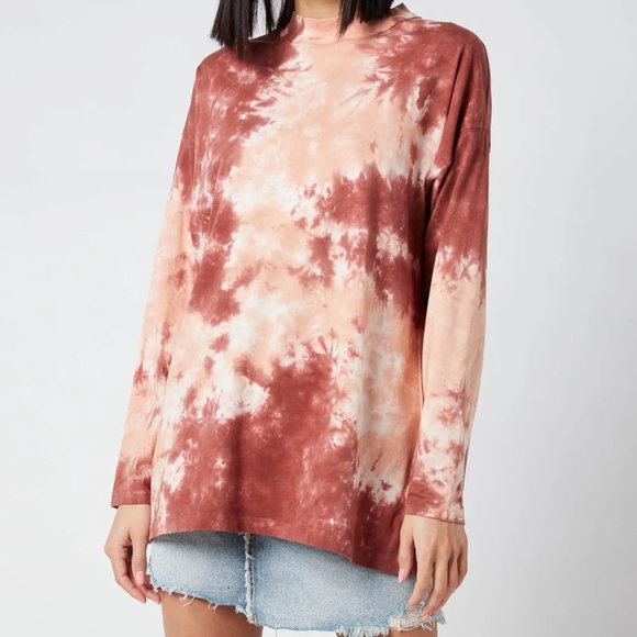 Free People Be Free Tie Dye Top - Cabernet Combo - Picture 1 of 7